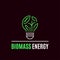 Biomass energy logo template, flat style icon design.
