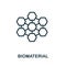 Biomaterial icon. Simple line element from biotechnology icons collection. Outline Biomaterial icon for templates, software and