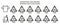 Biomaterial and organic material recycling codes set. Vector icon set