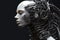 Biomechanical humanoid portrait. Beautiful illustration picture. Generative AI