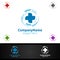 Biomedicine Cross Medical Hospital Logo for Emergency Clinic Drug Store or Volunteers