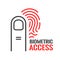 Biometric access security vector logo
