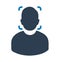 Biometric Face Recognition Icon.