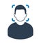 Biometric Face Recognition Icon.