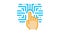 Biometric Fingerprint Verification Icon Animation