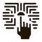 Biometric Fingerprint Verification Icon Vector Glyph Illustration