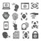 Biometric icons set on white background