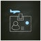 Biometric id chalk icon