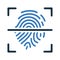 Biometric, scan, fingerprint, identity icon