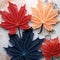 Biomimicry-inspired Maple Leaf Background With Quilling Patterns