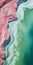 Biomorphic Abstraction: Ocean And Sea With Green And Pink Ridges