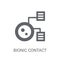 Bionic contact lens icon. Trendy Bionic contact lens logo concept on white background from Artificial Intelligence collection