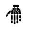 Bionic limb black glyph icon