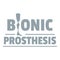 Bionic prosthesis logo, simple gray style