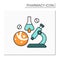 Biopharmaceutical industry color icon