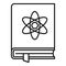 Biophysics book icon, outline style