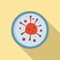 Biophysics virus icon, flat style