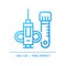 Biopsy needle pixel perfect gradient linear vector icon