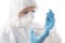 Biosecurity scientist researches new outbreak of epidemic disease, like coronavirus