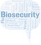 Biosecurity word cloud on white background