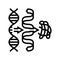 biosynthesis biochemistry line icon vector illustration