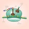 Biosynthesis of protein on ribosome in vector