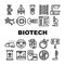 Biotech Technology Collection Icons Set Vector Illustrations