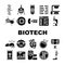 Biotech Technology Collection Icons Set Vector Illustrations