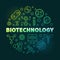 Biotechnolgy vector colorful round outline illustration