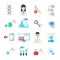 Biotechnology Flat Icons Set