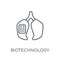 biotechnology linear icon. Modern outline biotechnology logo con