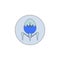 Biotechnology, Nano robot in badge icon. Element of biotechnology color icon