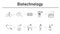 Biotechnology simple concept icons set. Contains such icons as transmogrification, precognition, parallel world, cryonics,