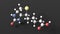 biotin molecule, molecular structure, vitamin b7, ball and stick 3d model, structural chemical formula with colored atoms