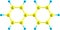 Biphenyl molecular structure on white background