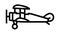 biplane airplane aircraft line icon animation