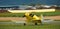 Biplane parked on aerodrome