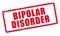 Bipolar disorder. Psychiatric diagnosis stamp.