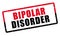 Bipolar disorder. Psychiatric diagnosis stamp.