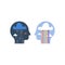 Bipolar disorder, stress trigger, psychotherapy concept, mental health, positive and negative thinking, bias and communication