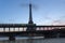 Bir Hakeim bridge and Eiffel tower at dawn