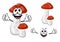 Birch bolete mushroom cartoon character