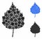 Birch leaf Composition Icon of Circle Dots