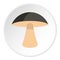 Birch mushroom icon circle