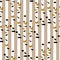 Birch and shelf fungi seamless vector pattern
