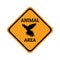 Bird animal warning traffic sign design vector illustration