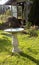 Bird Bath, In An English Country Rural Garden, Crookham, Northumberland. UK