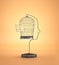 Bird cage opened shaped as a human head
