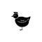 Bird chicken easter black icon