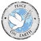 Bird dove as peace symbol stamp. peace day emblem vector
